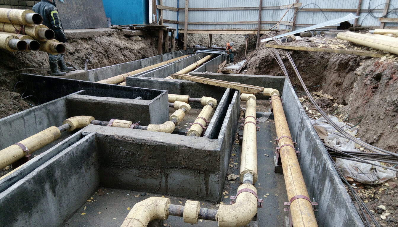 Демонтаж системы водоснабжения и водопроводных труб